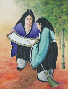 秋色寒山拾得